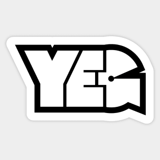 YEG (White) Sticker